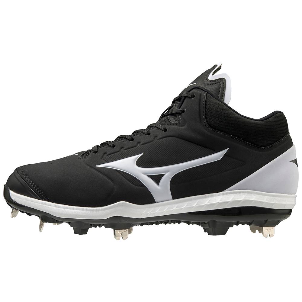 Scarpe Softball Mizuno Sweep 5 Mid Metal Donna - Nere/Bianche - 07243-ROHE